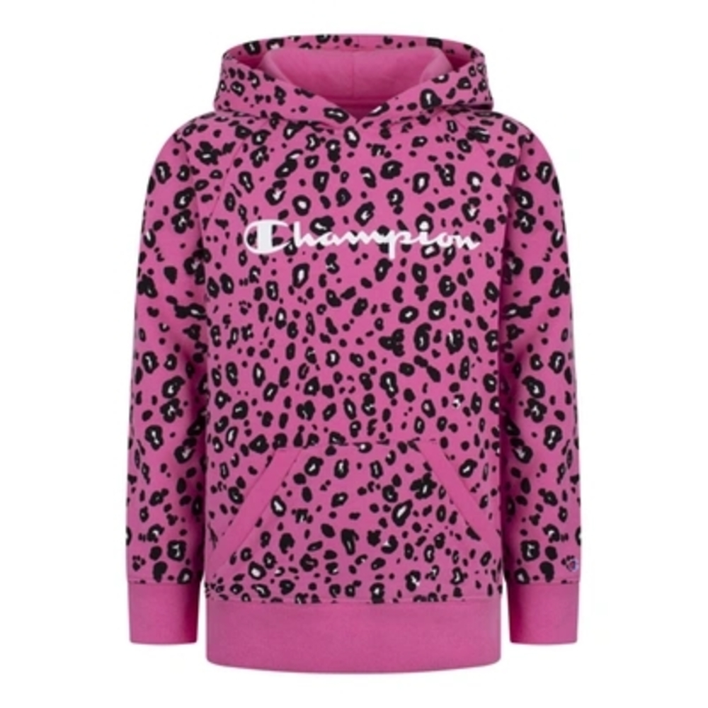 Champion Pink Leopard Print Hoodie Sweatshirt